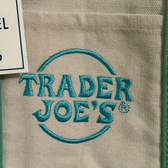 Trader Joe's Mini Canvas Tote Bag Pastel Mint Green - 2026 Limited Edition - Picture 5 of 9